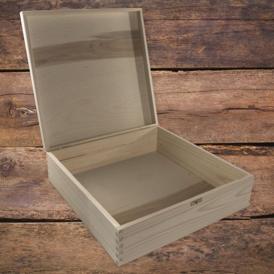 Wooden box with best sale clasp