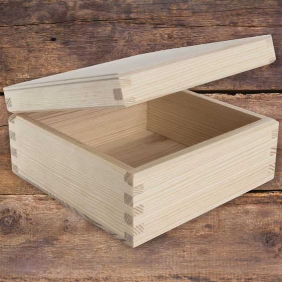 Extra Large Wood Box with Lid, The Designcraft Studio