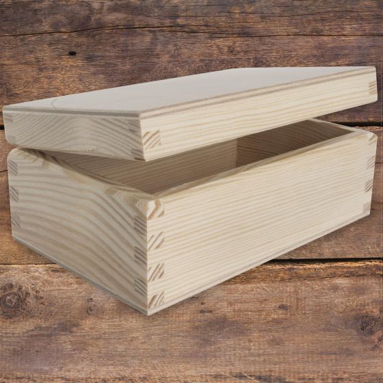 Small rectangular wooden clearance boxes