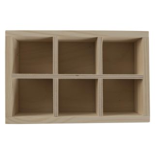 Display Shelves Plain Wooden Unit Trinket Shelf Section Compartments PD14 